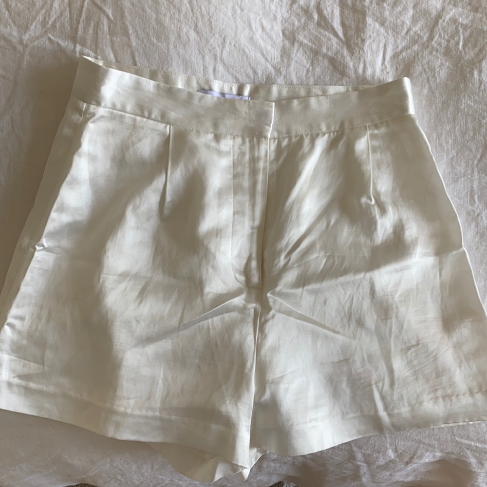 White Satin Blazer & Short from Intermix